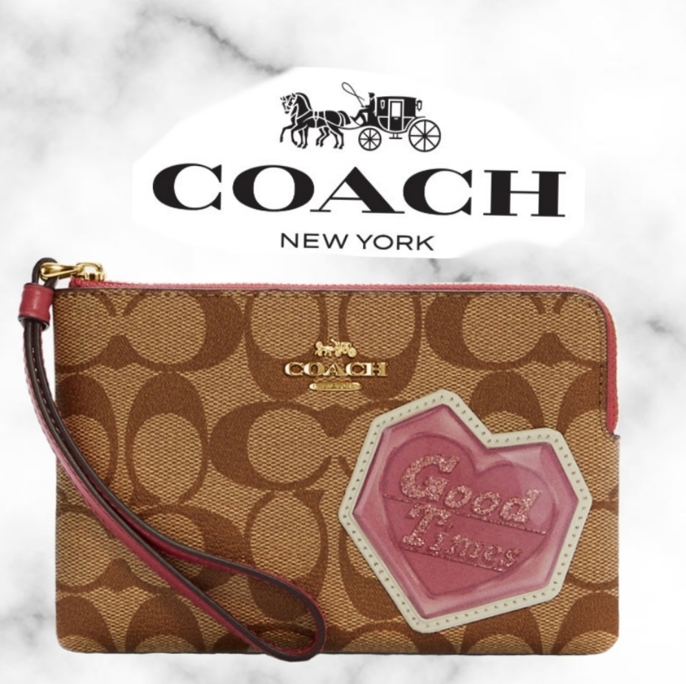 Coach Wristlet  With Disco Patches